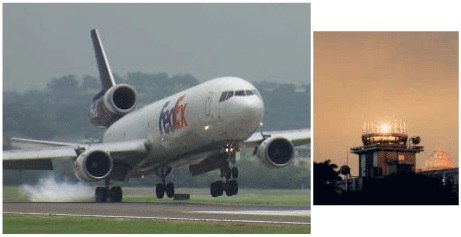 飛機起飛及航空交通管制塔台 飛機起飛及航空交通管制塔台